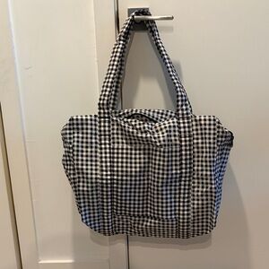 BAGGU Cloud Carry-on - Black and White gingham